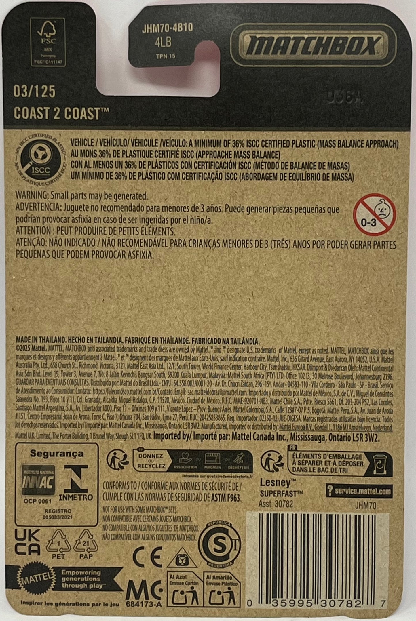 Matchbox Coast 2 Coast Red/White 03/125