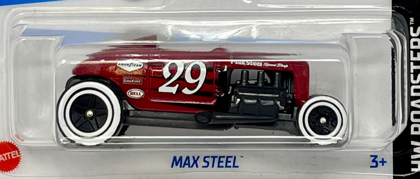 Hot Wheels Max Steel Burgundy #29 19/250 HW Roadsters 1/5