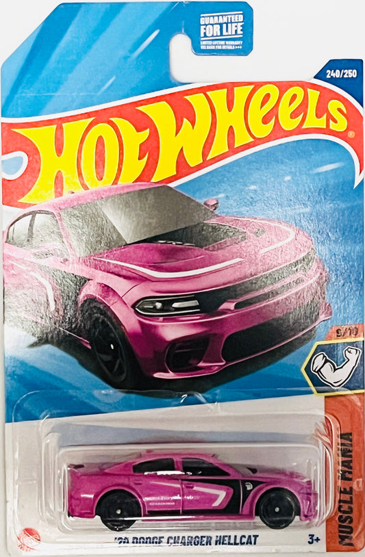 Hot Wheels '20 Dodge Charger Hellcat (Pink) 240/250 muscle Mania 9/10