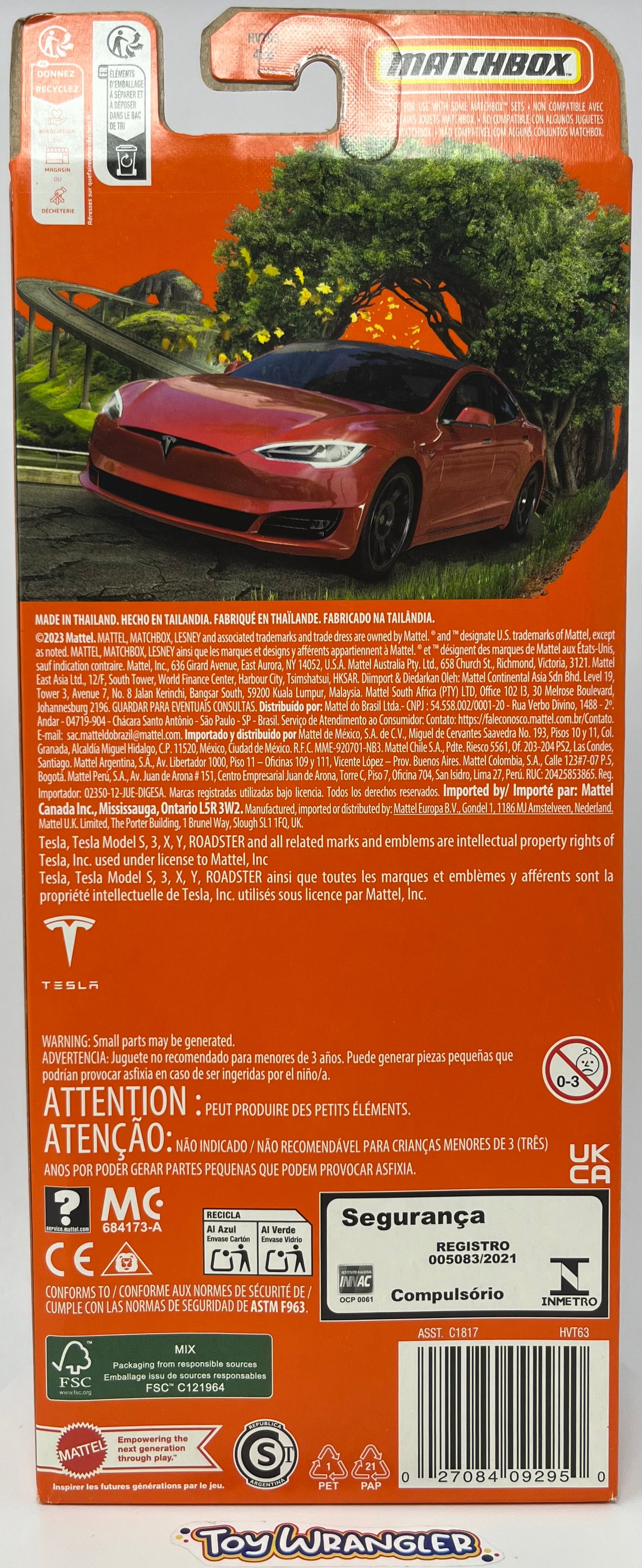 Matchbox Tesla 20th Anniversary 5 Pack - 1:64 Scale, Model S, Model 3, X, Y, 2020 Roadster