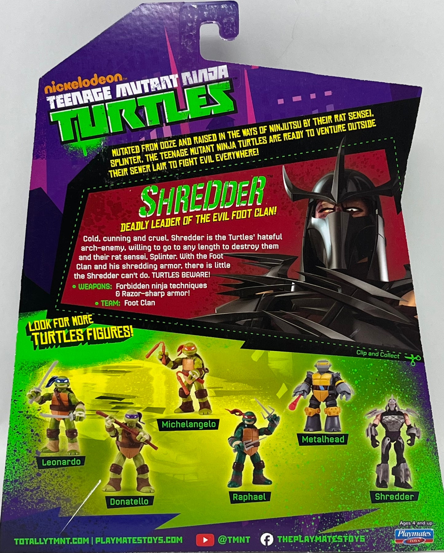 Teenage Mutant Ninja Turtles TMNT Shredder Action Figure Playmates 2012 Reissue