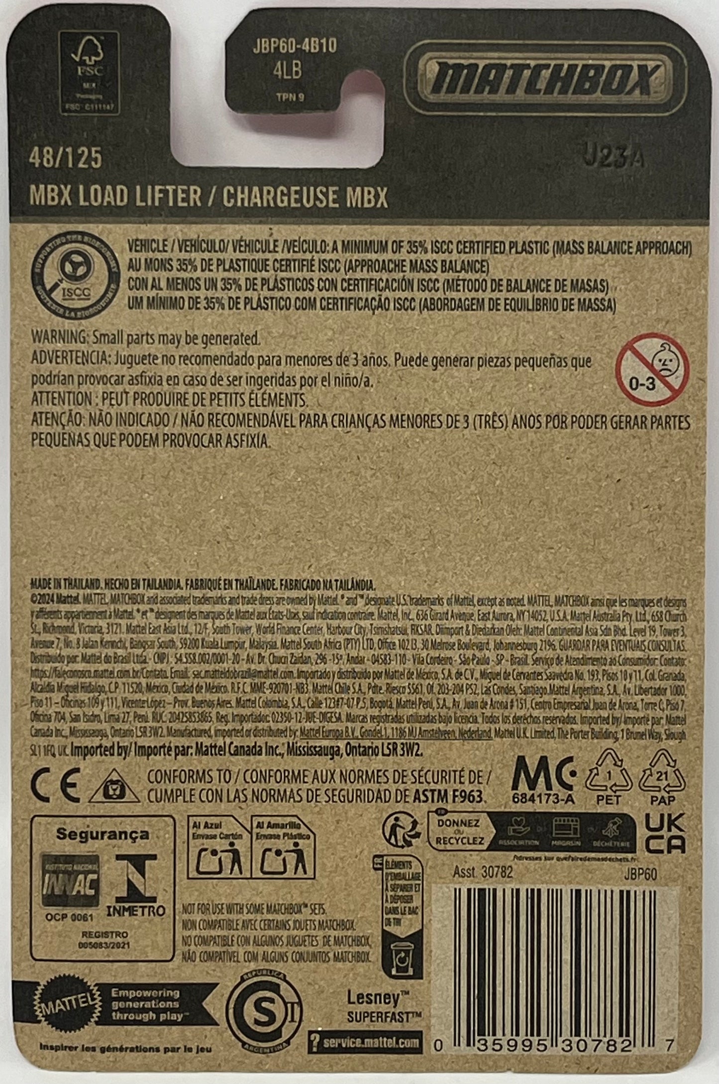 Matchbox MBX Load Lifter/Chargeuse MBX 49/125