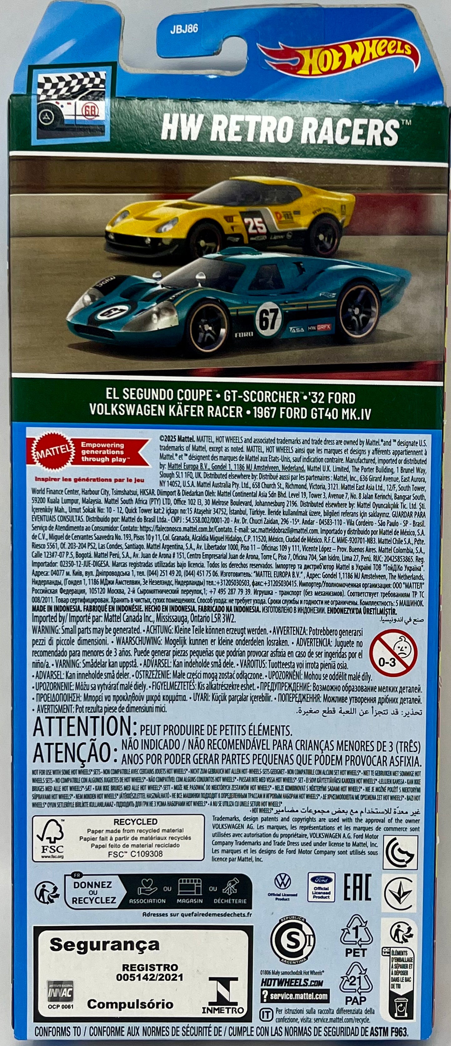 Hot Wheels HW Retro Racers 5 Pack No.1