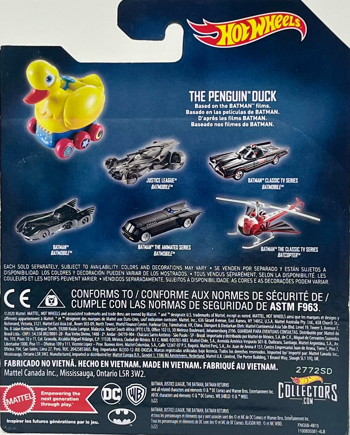2021 Hot Wheels Batman Returns The Penguin Duck DC 1:50