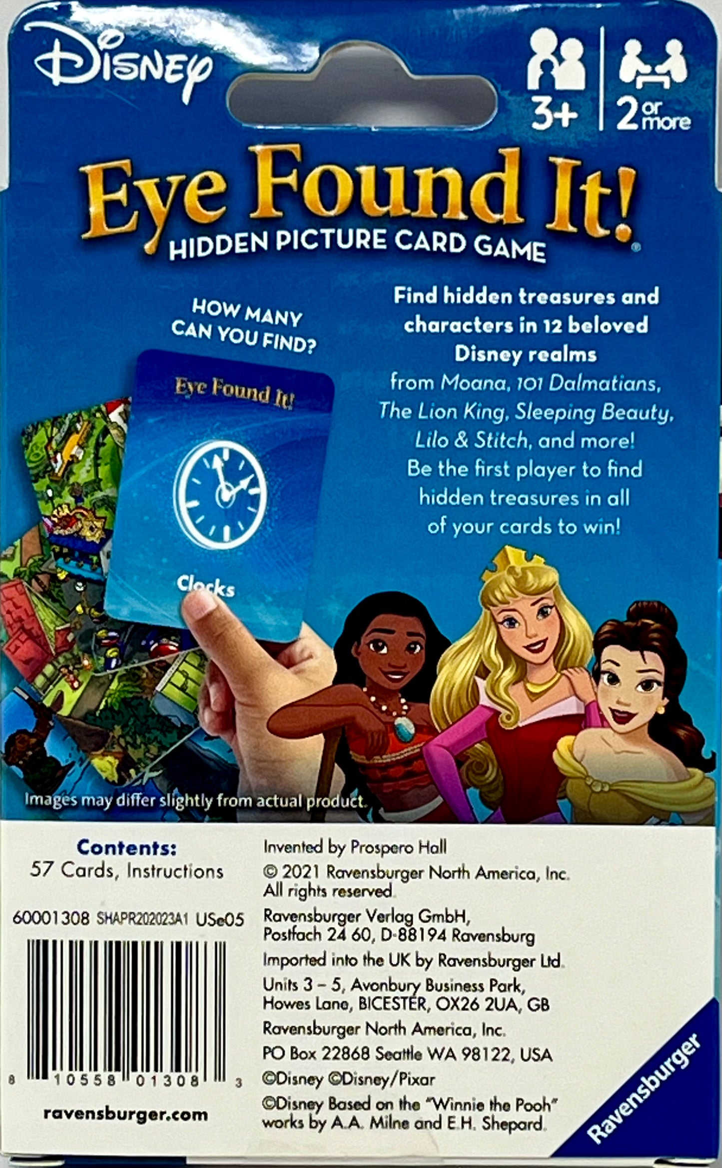 Disney Eye Found It Hidden Picture Card Game Explore 12 Disney Realms