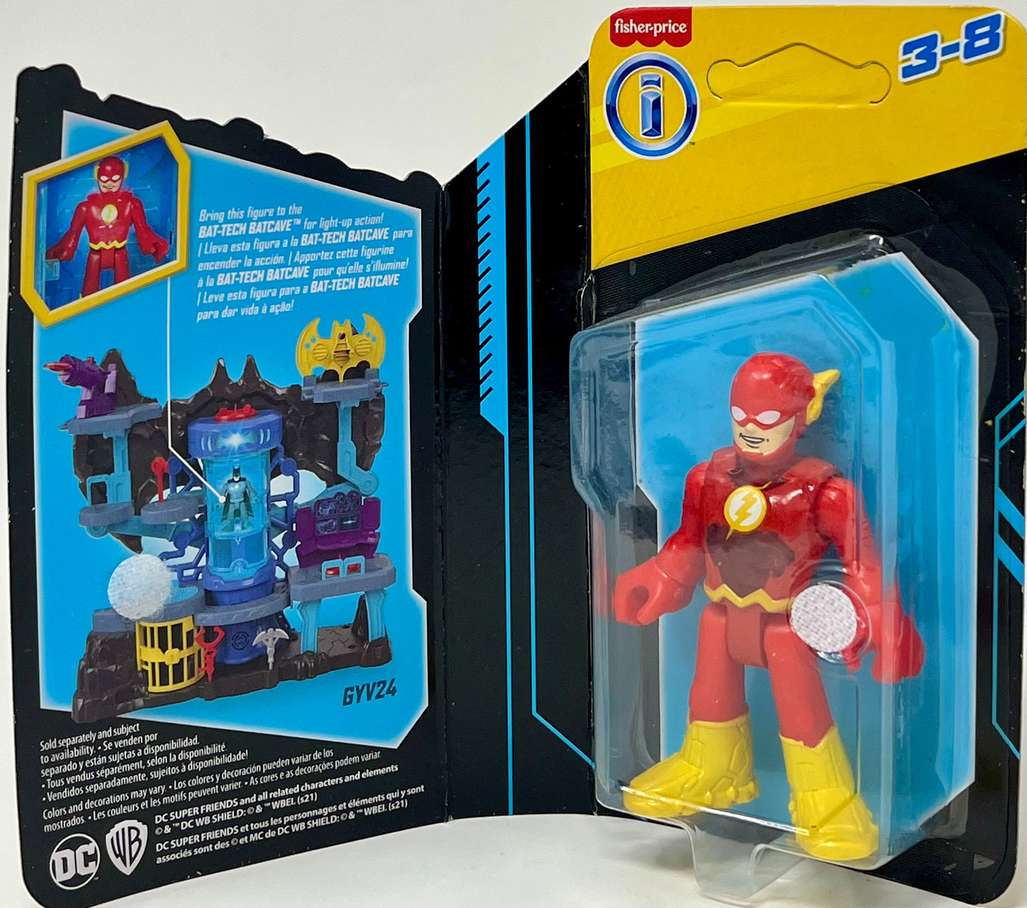 Imaginext Figure DC Super Friends THE FLASH FIGURE #14 Light-Up Bat-Tech