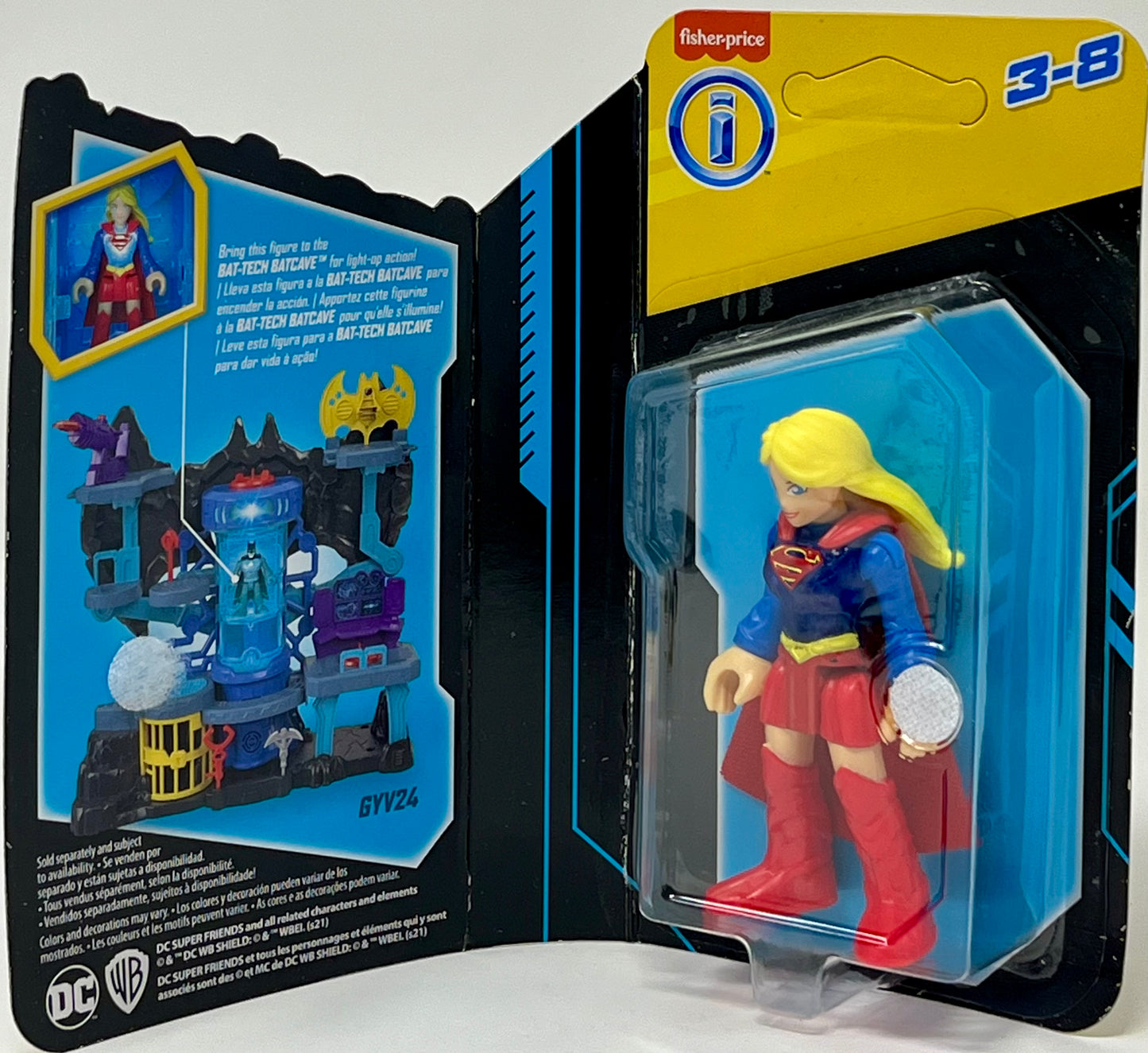 Imaginext Figure DC Super Friends Super Girl FIGURE #13 Light-Up W/Bat-Tech