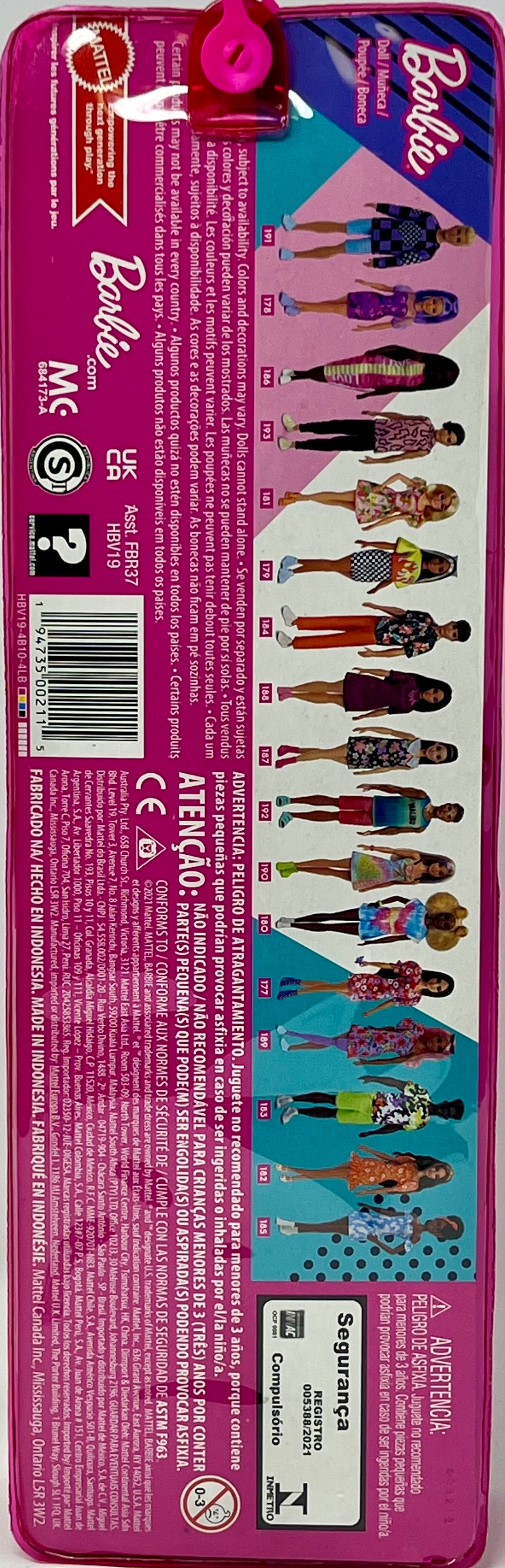 Barbie Doll Fashionista with Hearing Aid Brown Hair 12” Doll Floral Dress #186