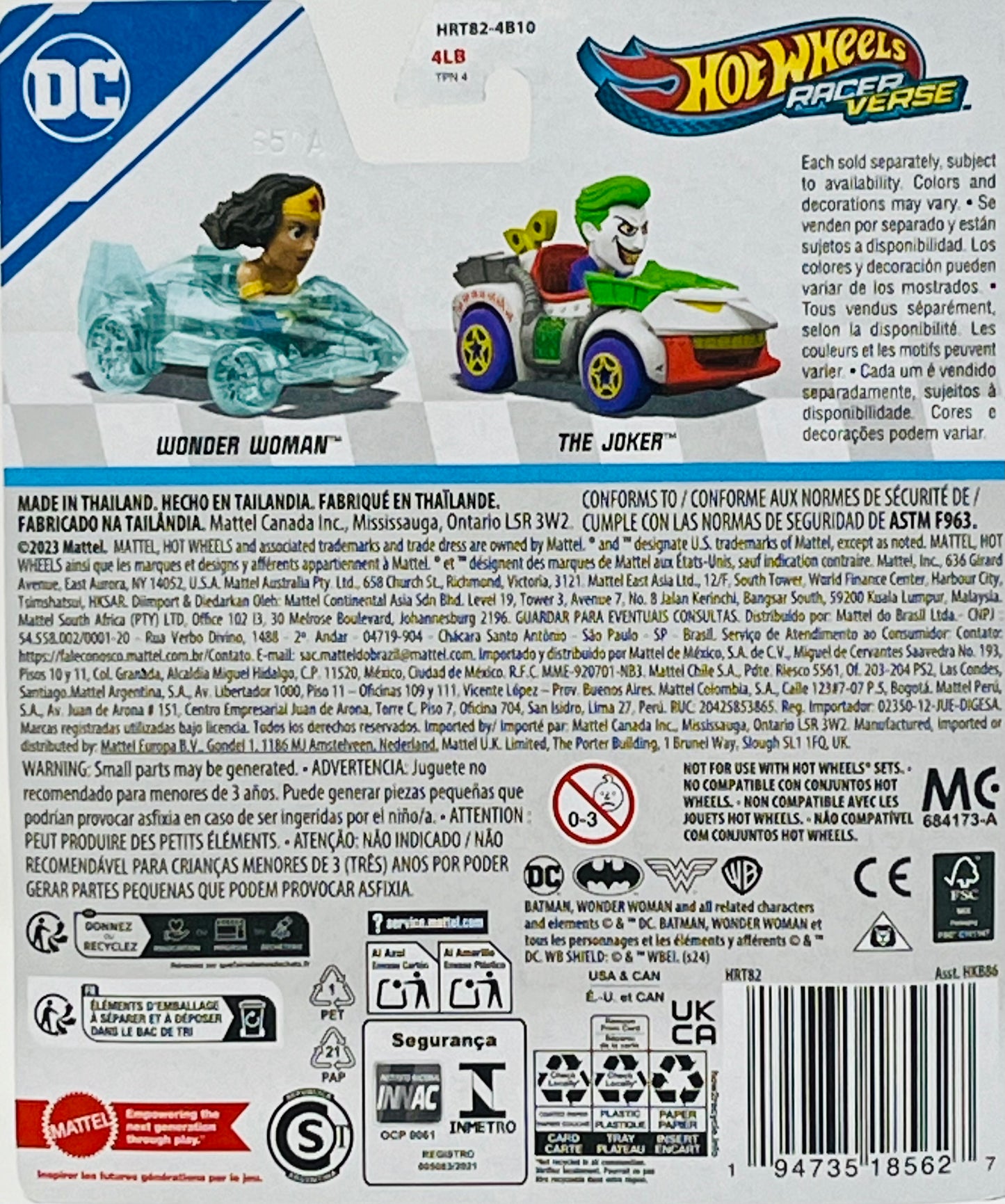 Hot Wheels Racer Verse DC The Joker Mattel