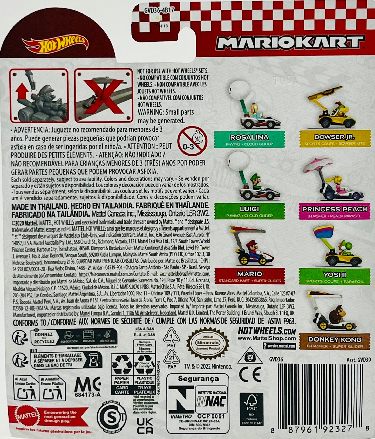 Hot Wheels Mario Kart Peach B-Dasher Peach Parasol