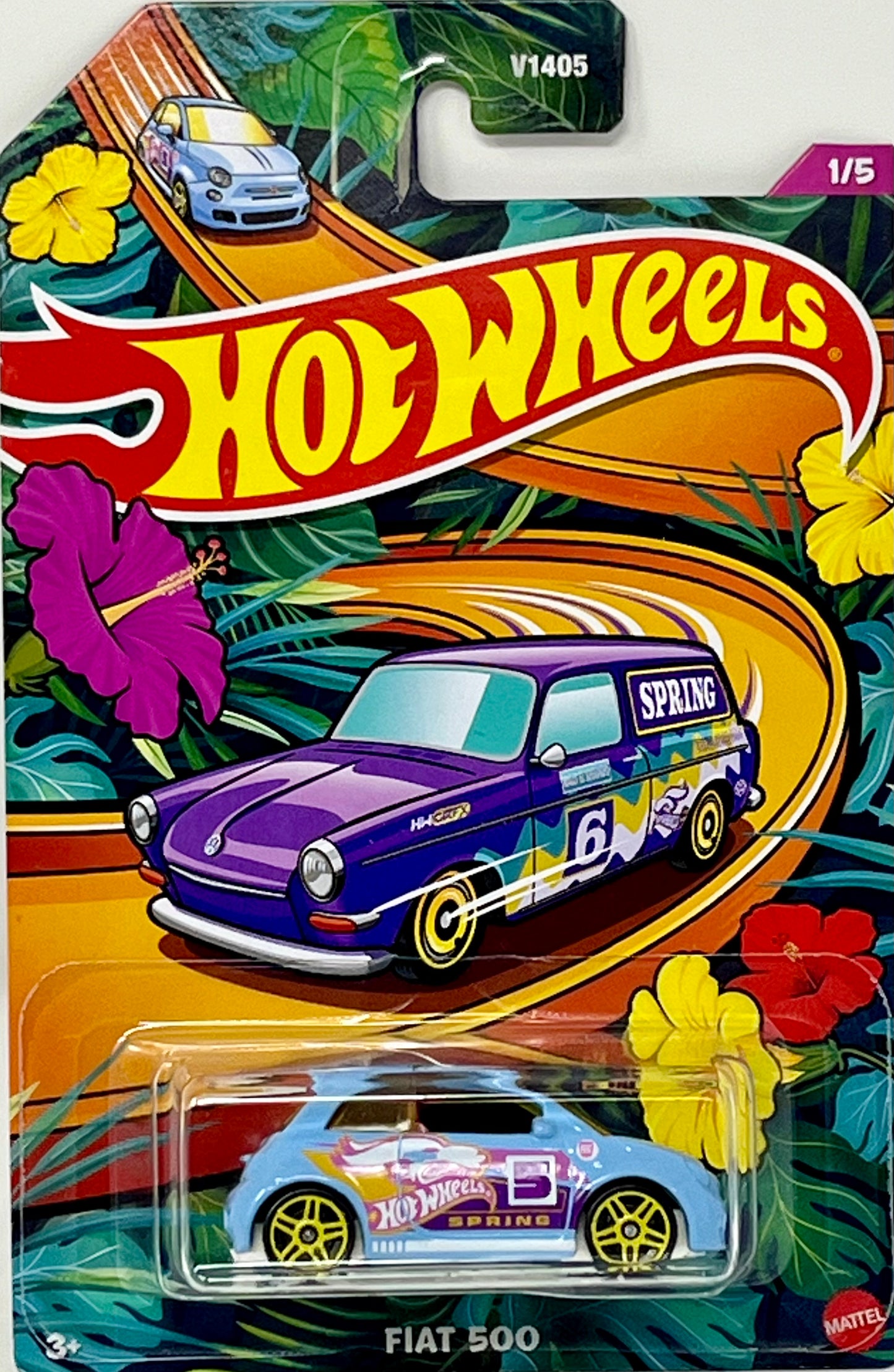 Hot Wheels Fiat 500 Spring Series Blue