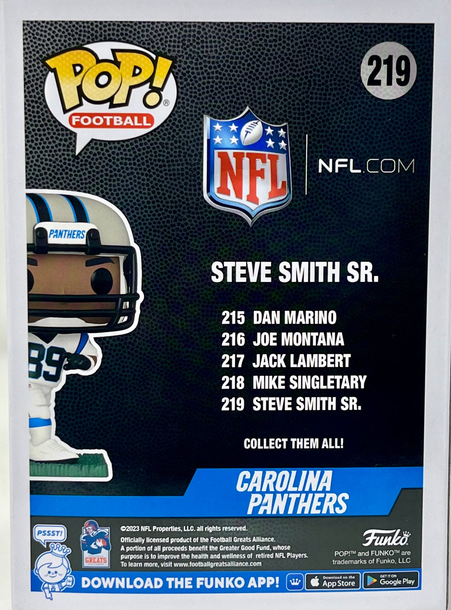 Funko Pop NFL Steve Smith Sr. Carolina Panthers #89 W/Protector NFL Certified