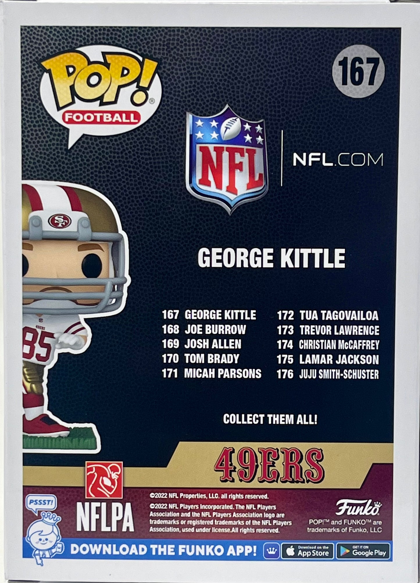 Funko Pop! NFL George Kittle San Francisco 49ers #167 W/Protector