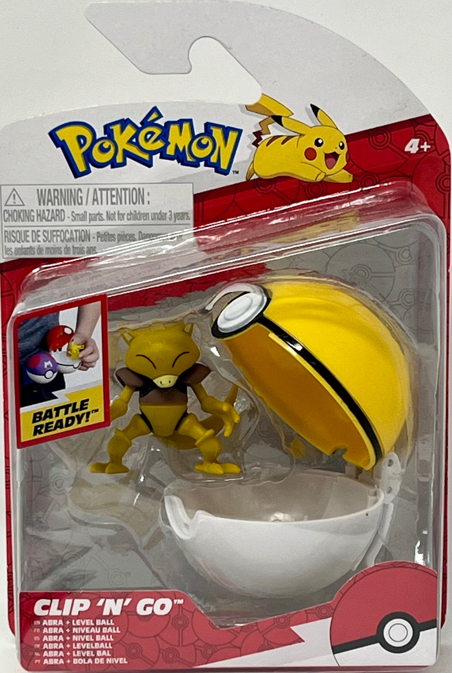 Pokemon Clip ‘N’ Go Abra Battle Figure with Level Ball