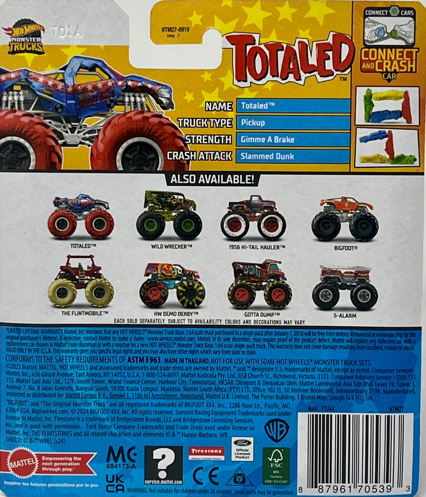 Hot Wheels Monster Truck Totaled