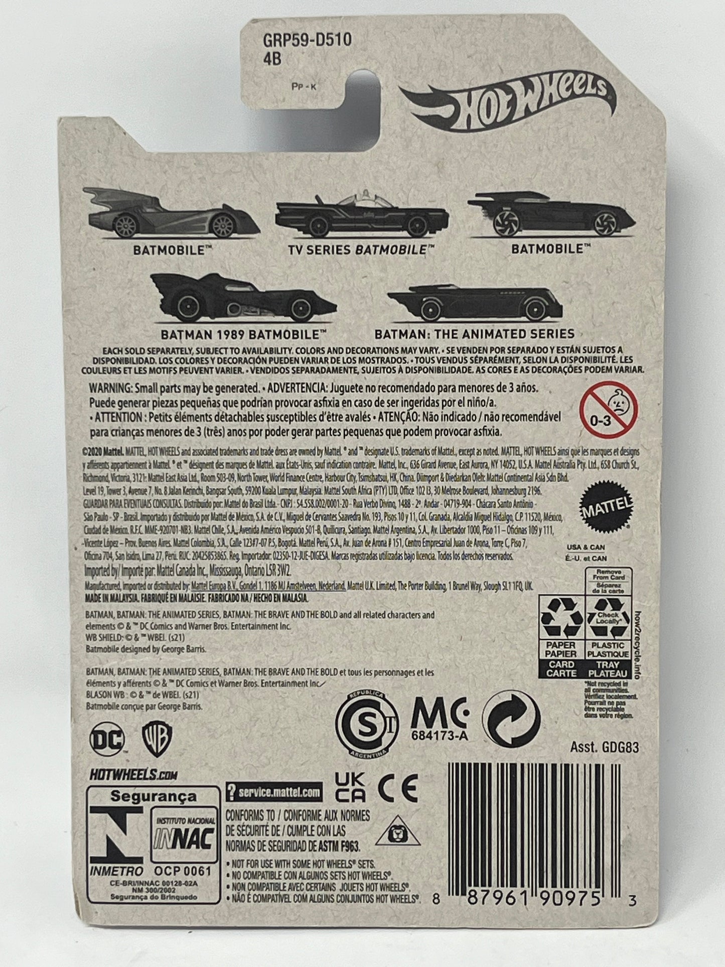 Hot Wheels Batman The Brave And The Bold Batmobile 1/5