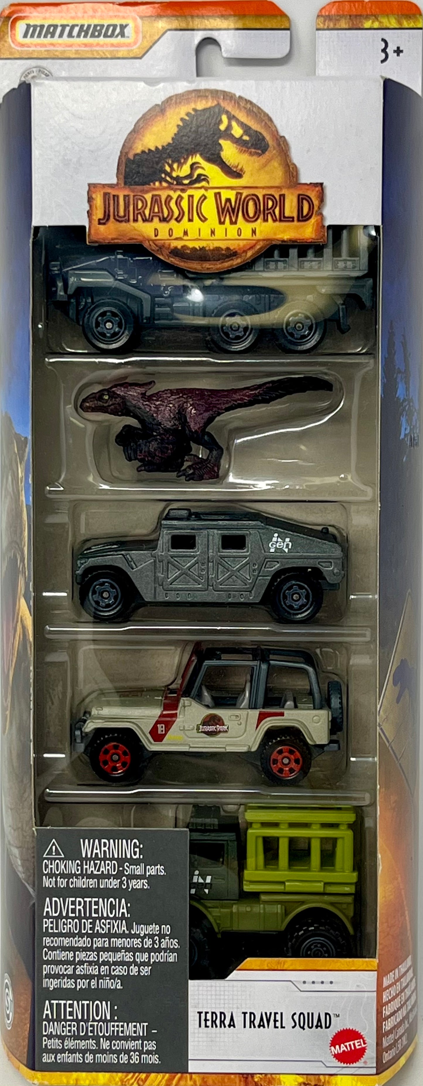 Jurassic World 5 Pack Terra Travel Squad
