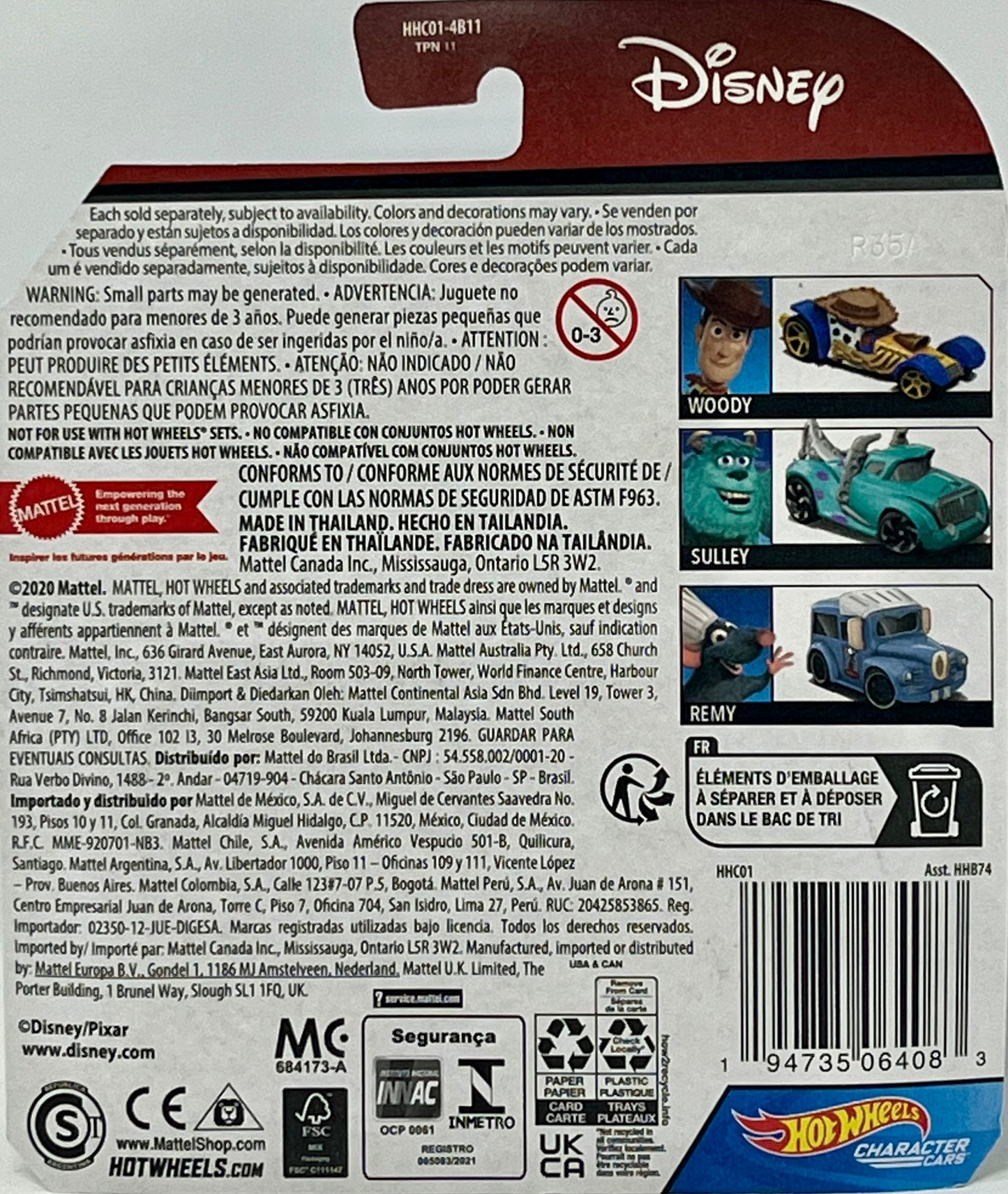 Hot Wheels Disney Pixar Sulley