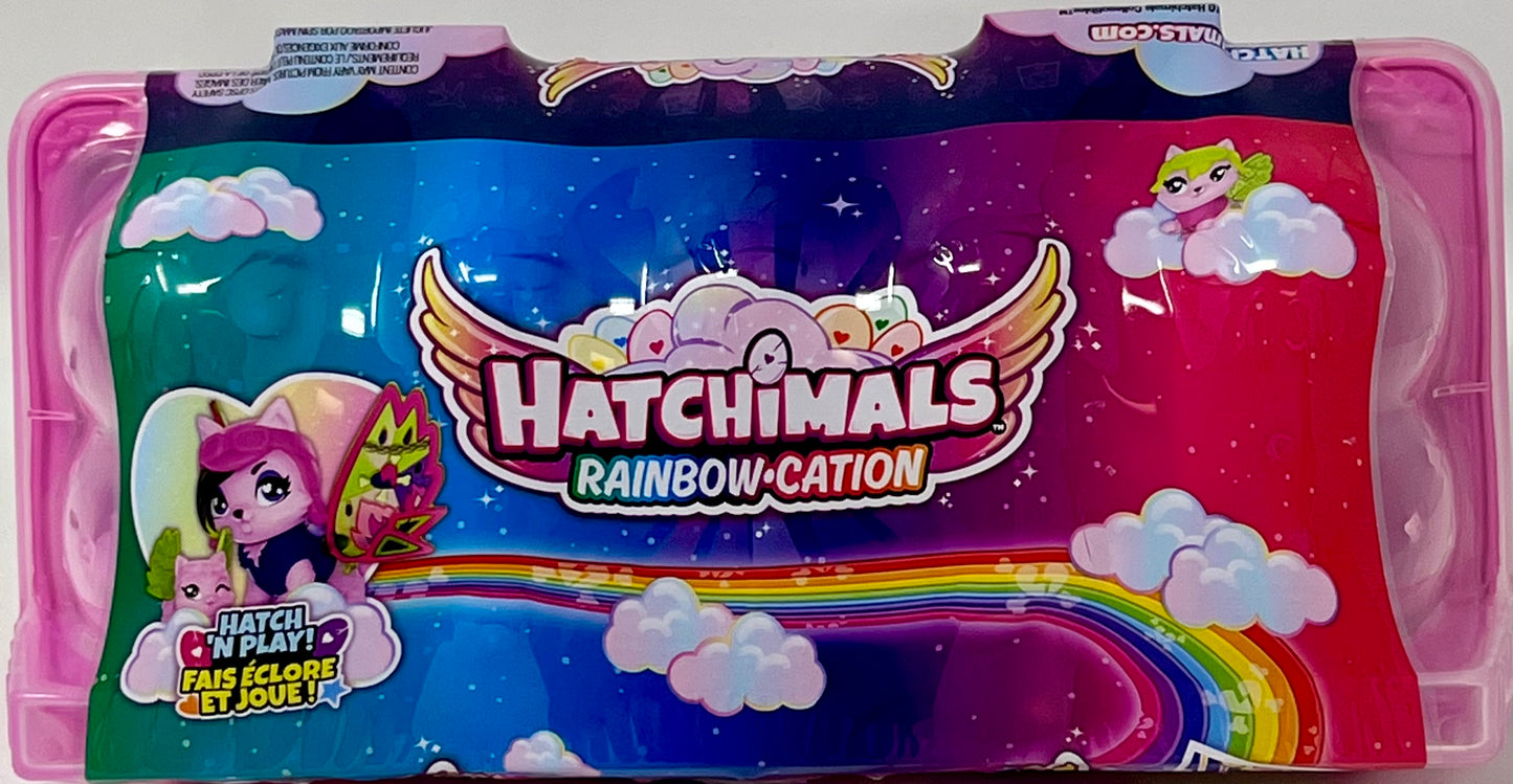 Hatchimals CollEGGtibles, Rainbow-cation Wolf Family Carton with Surprise Playset, 10 Characters, 2 Accessories, Kids Toys for Girls