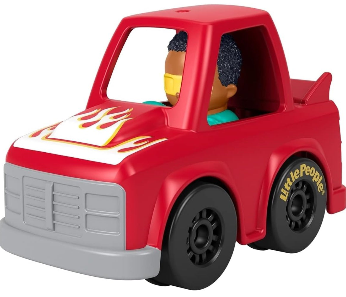 Fisher Price Little People Red Car w/Flames