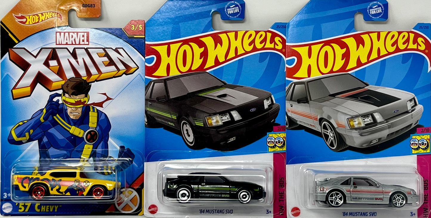 Hot Wheels Muscle Car Madness 5 Pack Random Diecast Bundle Set with Various Corvettes, Mustangs, Camaros, Chargers, GTO"s, Firebirds, Shelby, and More