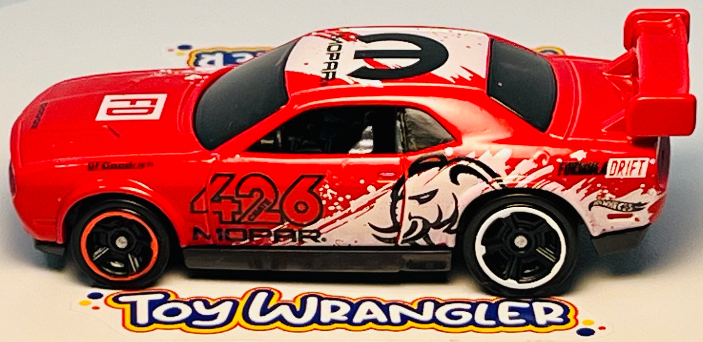 Hot Wheels Dodge Challenger Drift Car (RED) Drift with Protector