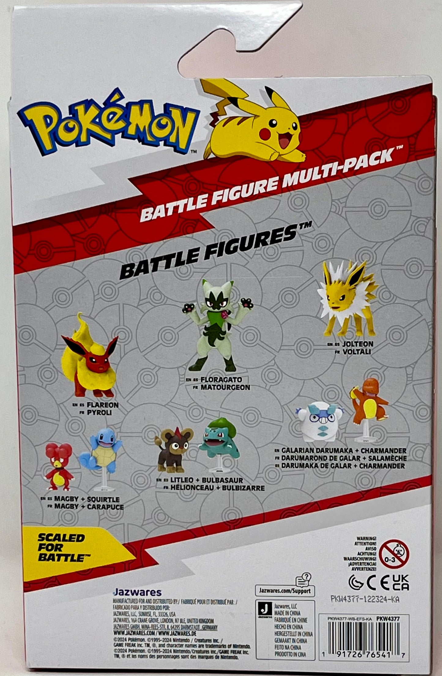 Pokémon Battle Figure Multi-Pack Rowlet, Roselia, Oddish & Flapple