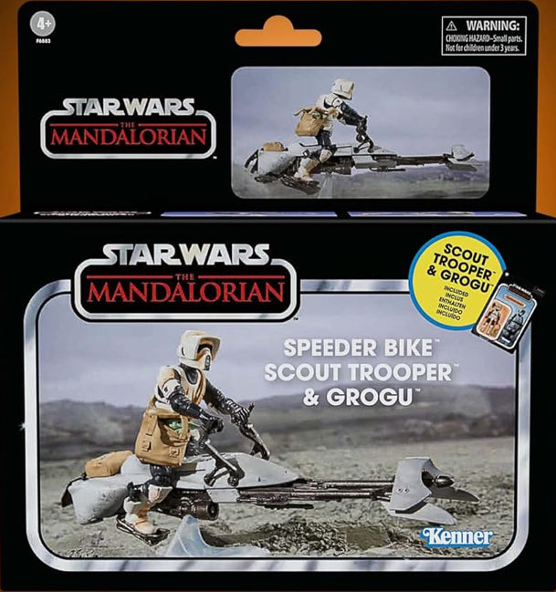 STAR WARS The Vintage Collection Speeder Bike, Scout Trooper & Grogu, – Toy Wrangler