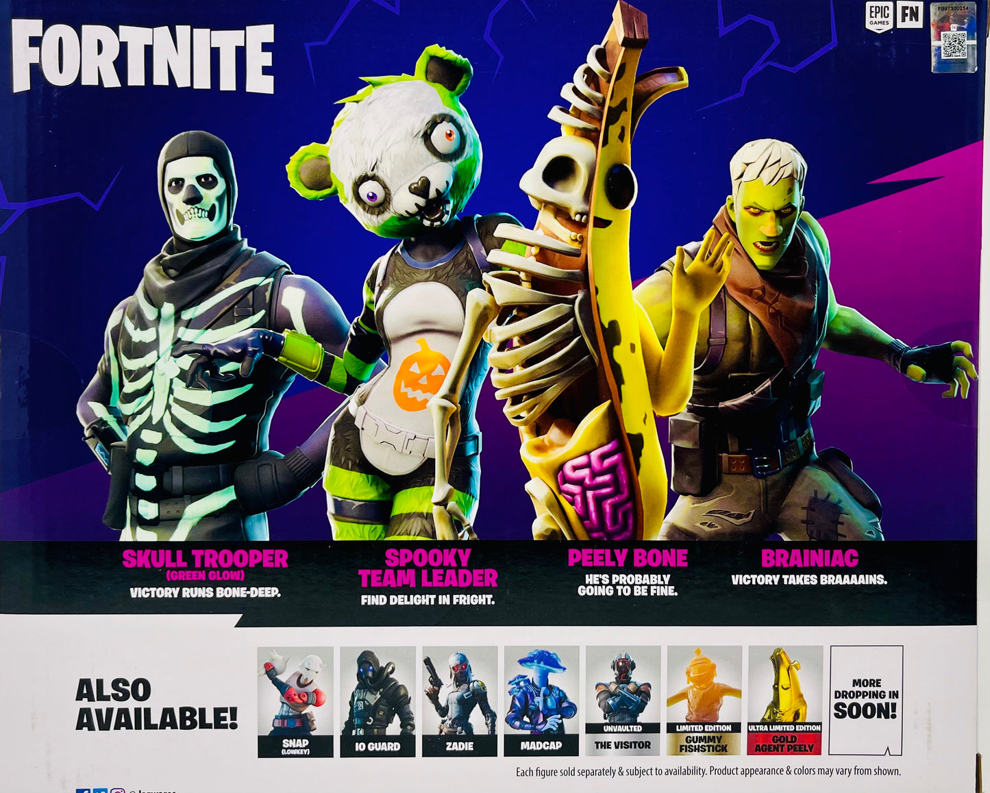 Fortnite Squad Mode Unvaulted Edition Brainiac Skull Peely Bone Action Figure