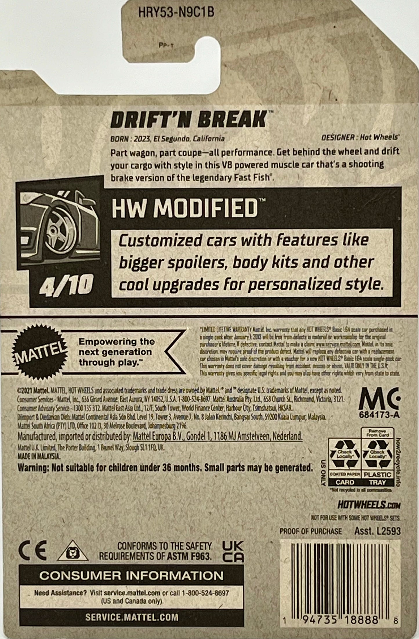 Hot Wheels Driftin Break (Purple)