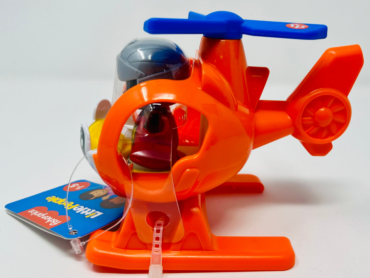 Fisher Price Little People Orange Helicopter With Figure