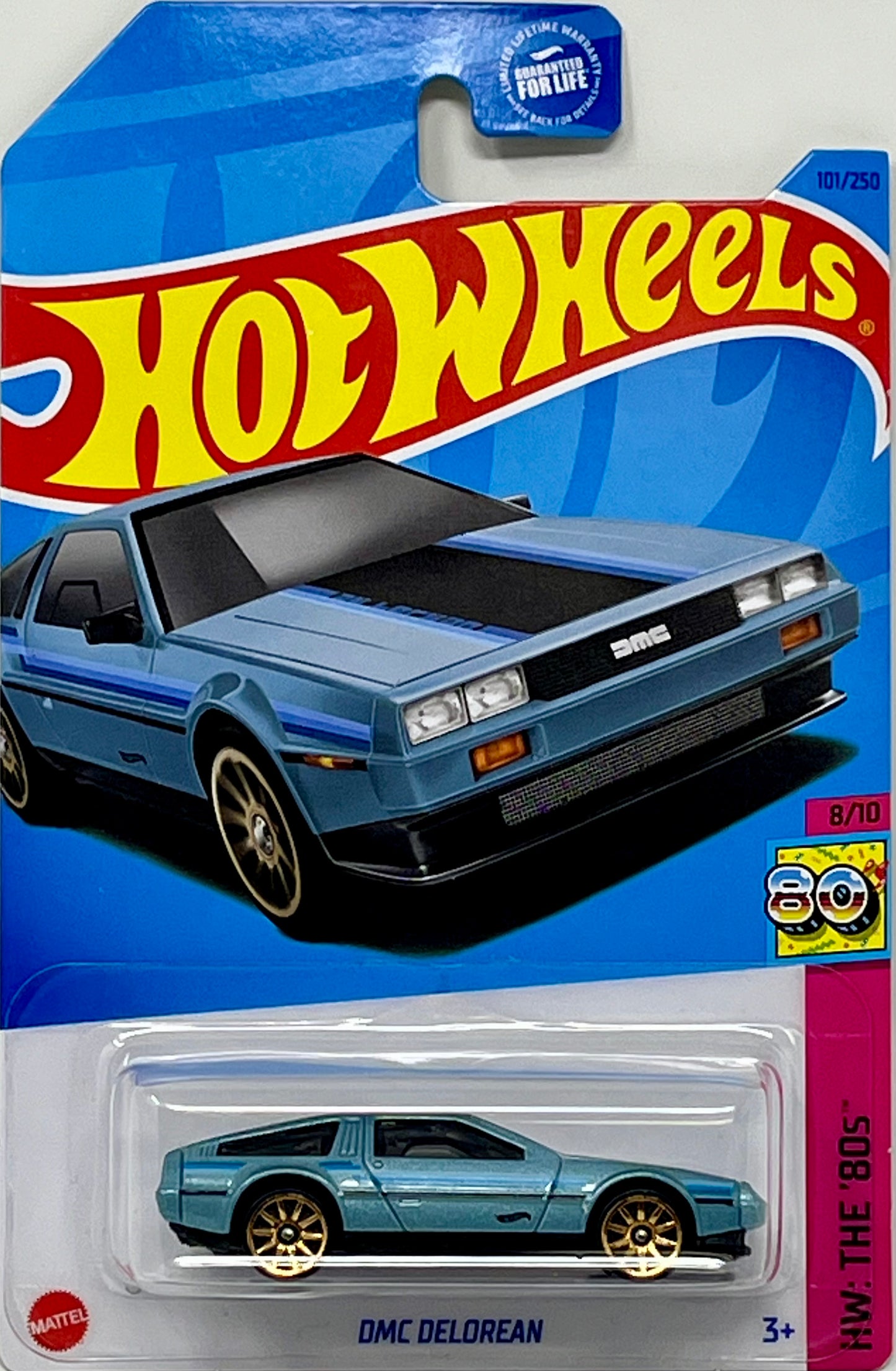 Hot Wheels DMC Delorean (Light Blue) with Protector