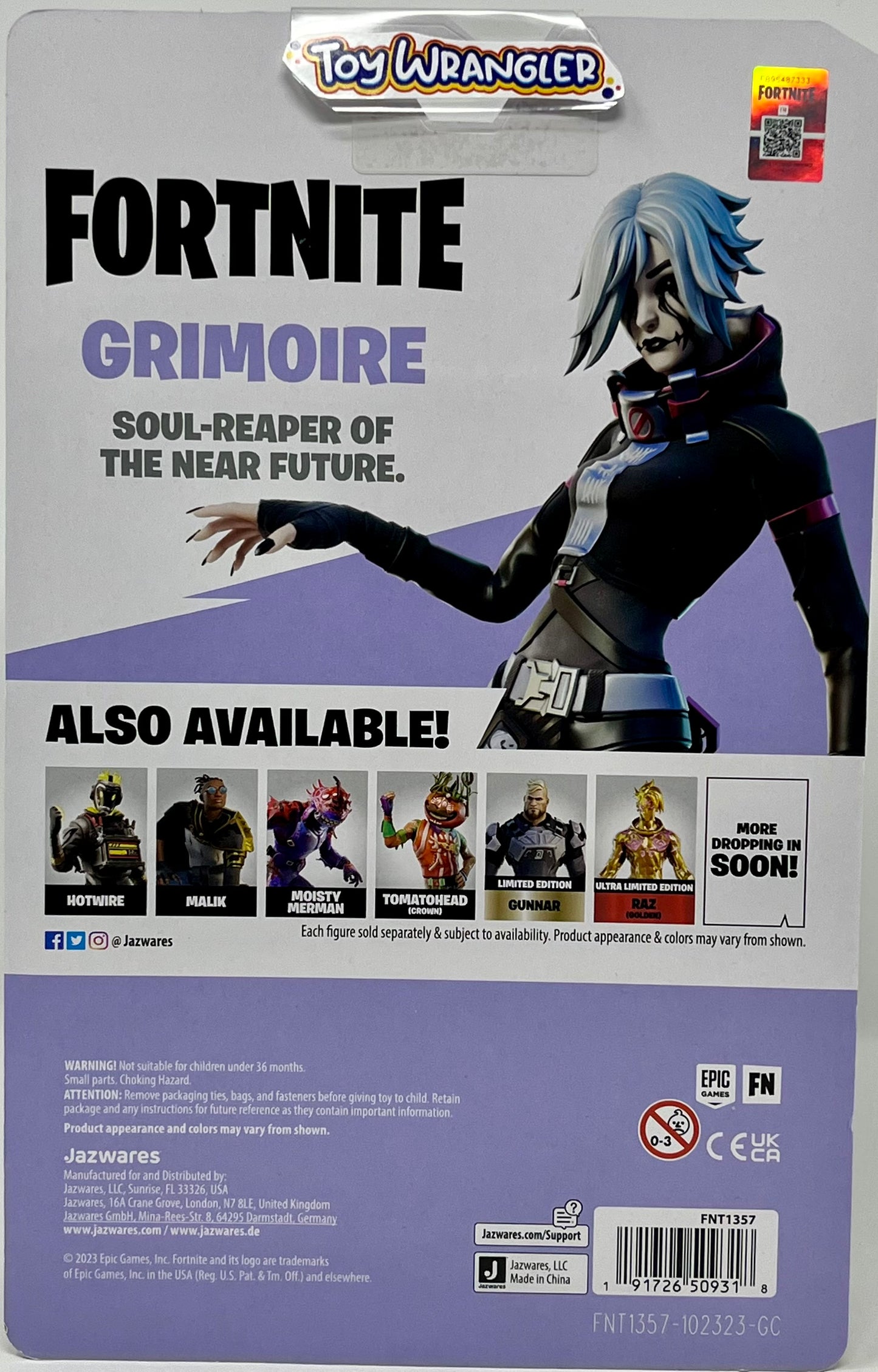 Fortnite Series 25 Grimoire 4 Inch Figure w/ Crystal Wings Wrap