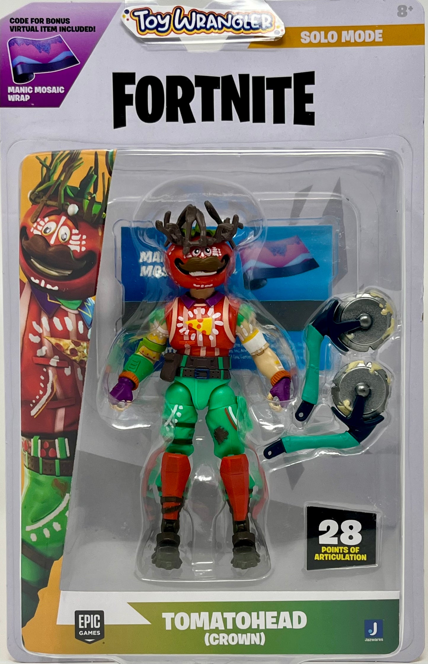 Fortnite Series 25 Tomatohead 4 Inch Figure w/ Manic Mosaic Wrap
