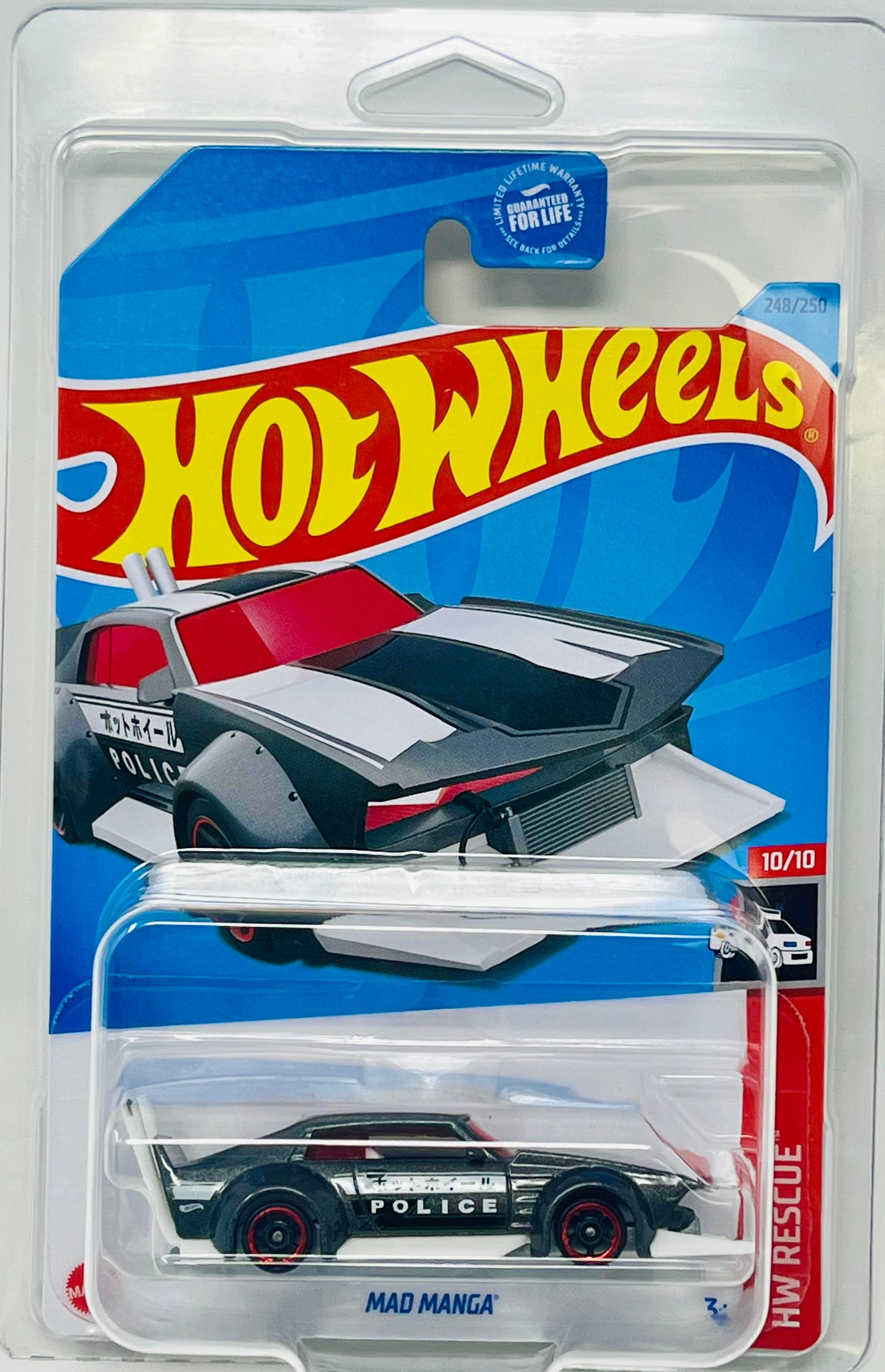 Hot Wheels Mad Manga Police Car Blk/Wht
