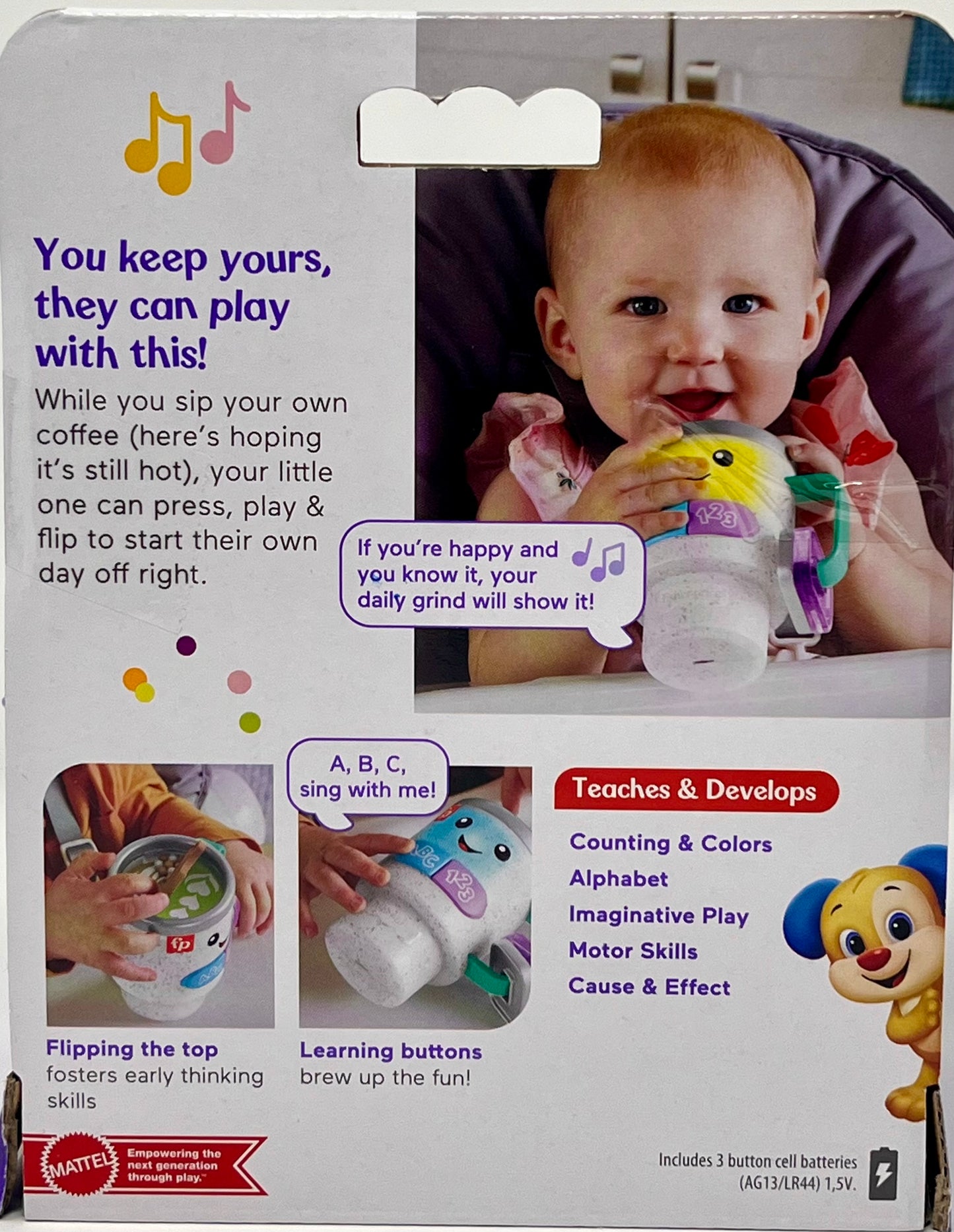 Fisher-Price Laugh and Learn Wake Up and Learn Coffee Mug