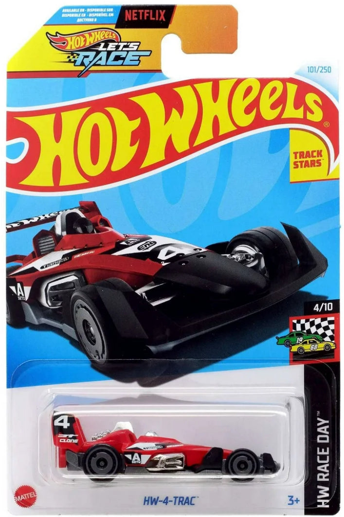 Hot Wheels HW Race Day HW-4-TRAC Red Diecast Car
