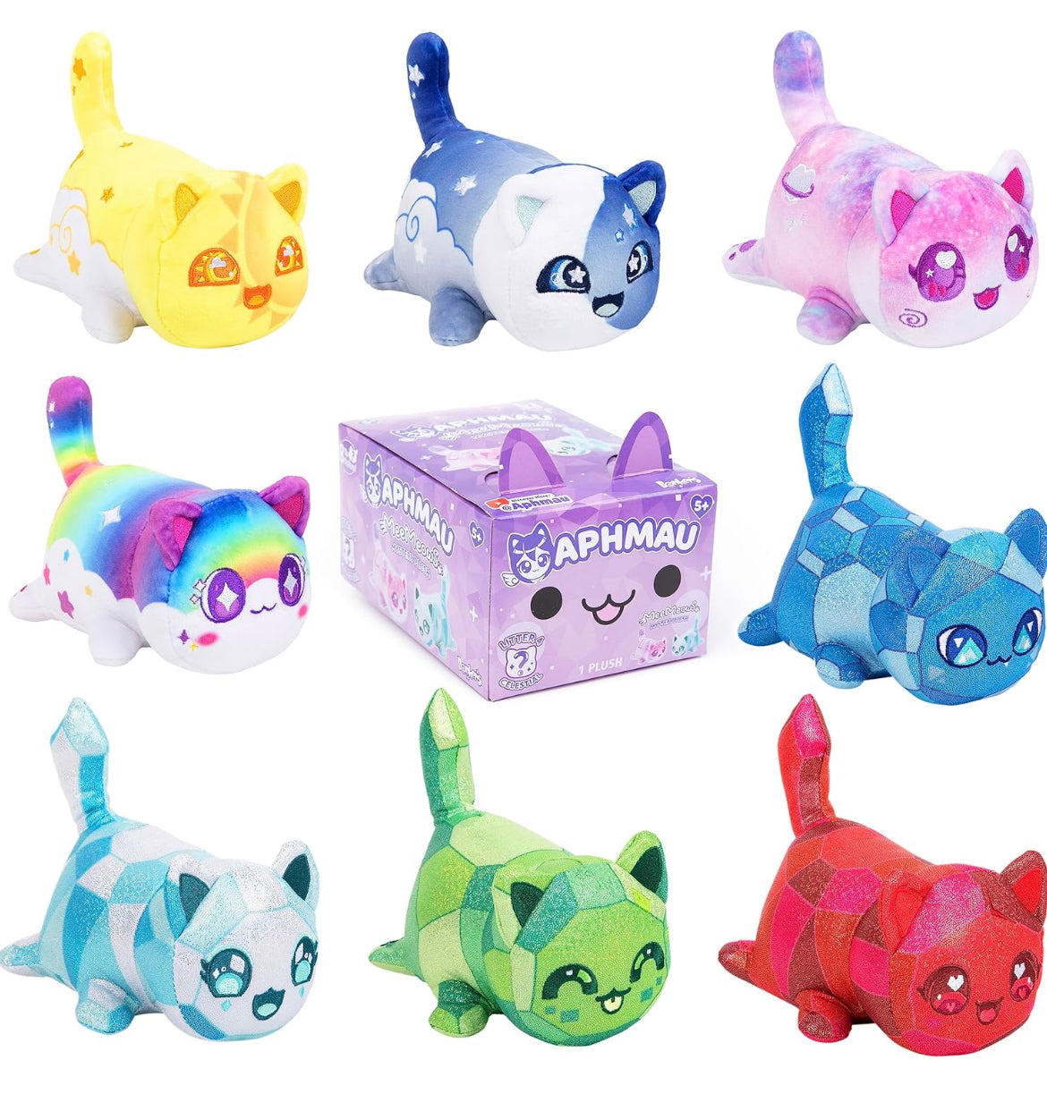 Aphmau 6” MeeMeow Mystery Plush – Series 4; YouTube Gaming Channel, Blind Box, Random 1 of 8 Possible Celestial MeeMeows, Official Merch, Styles May Vary
