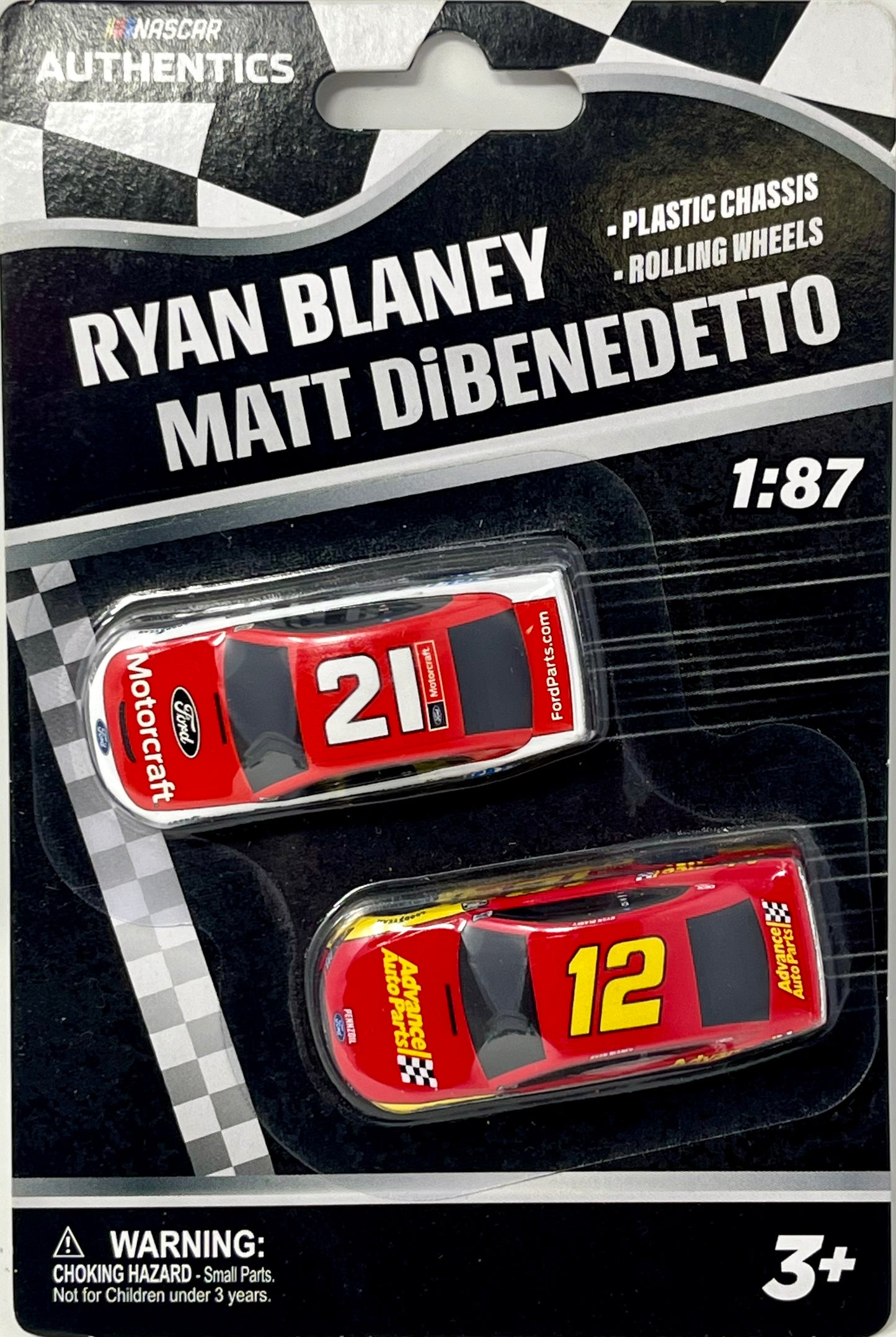 NASCAR Authentics Ryan Blaney and Matt Dibenedetto 1:87