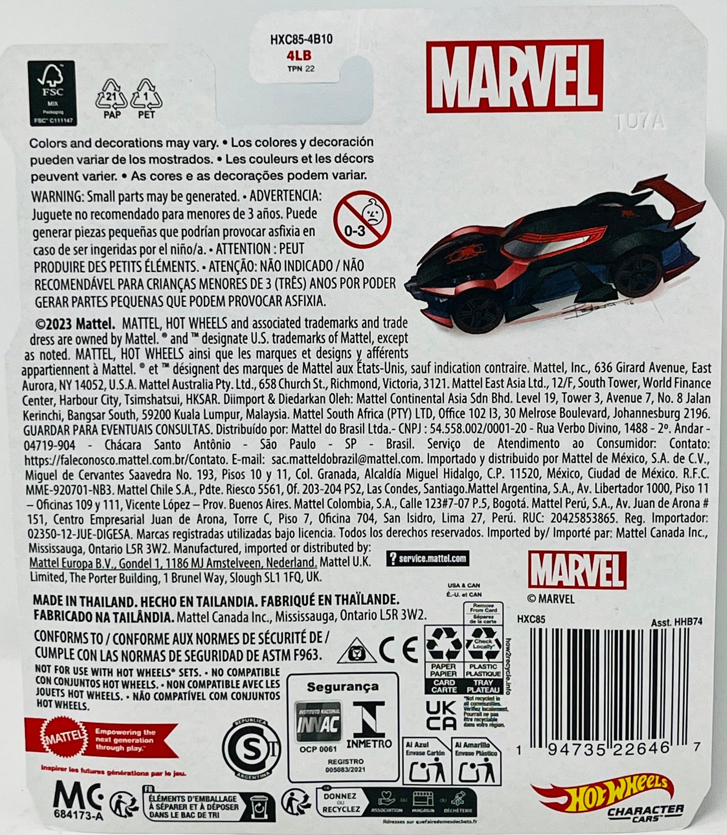 Hot Wheels Character Cars Marvel Spider-man Miles Morales 3+