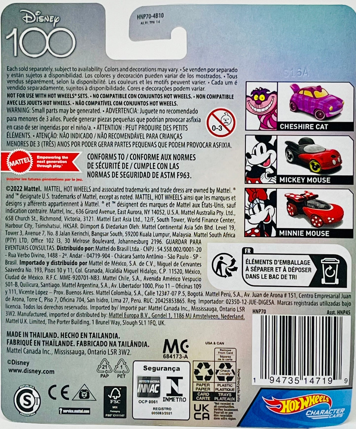 Hot Wheels Minnie Mouse Red Black - 2023 Disney 100 Years Character Cars