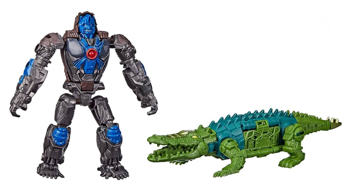 Transformers: Rise of The Beasts Movie, Beast Alliance, Beast Combiners 2-Pack Optimus Primal & Skullcruncher Toys, Ages 6 and Up, 5-inch