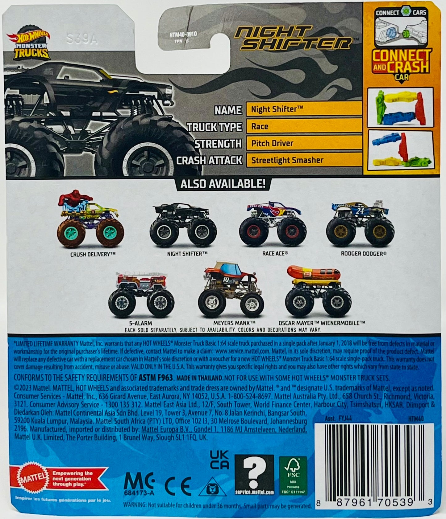 Hot Wheels Monster Trucks Night Shifter Black
