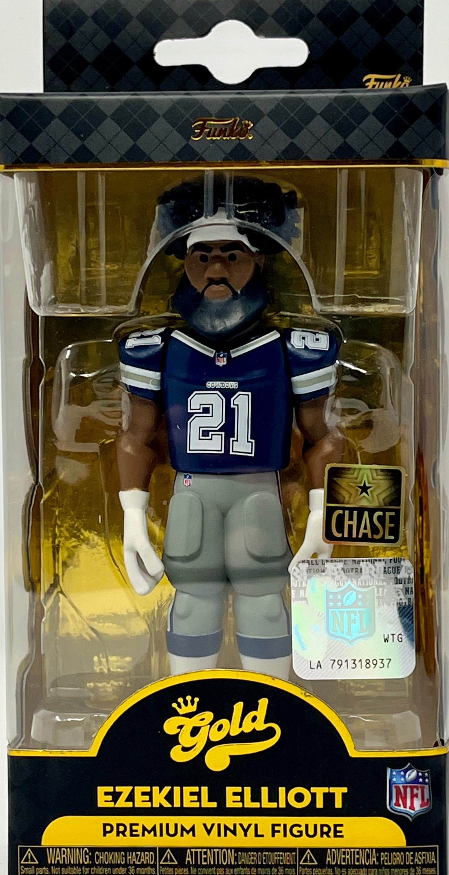 Funko Gold Premium Figure - NFL - EZEKIEL ELLIOT (Blue Dallas Cowboys) Chase
