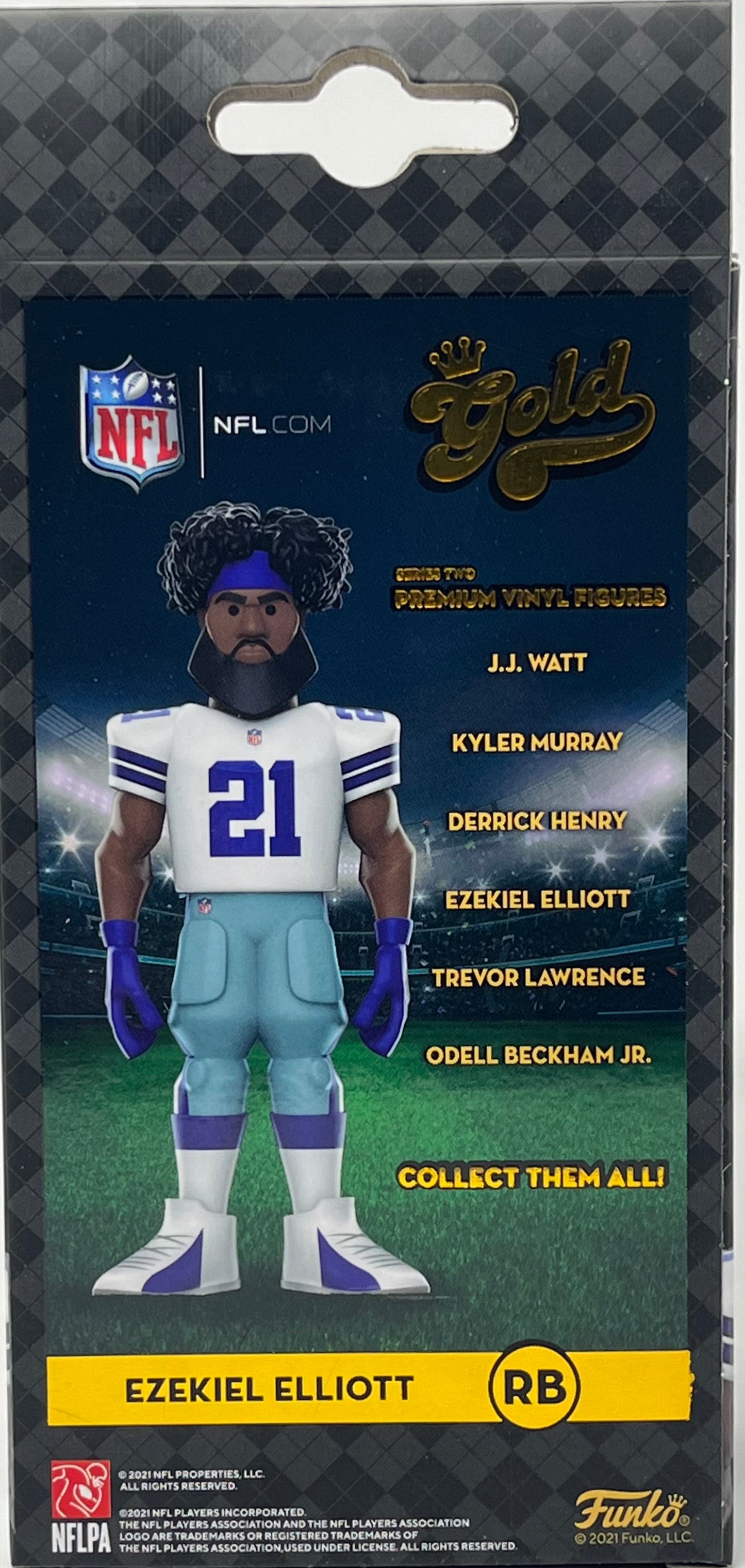 Funko Gold Premium Figure - NFL - EZEKIEL ELLIOT (Blue Dallas Cowboys) Chase