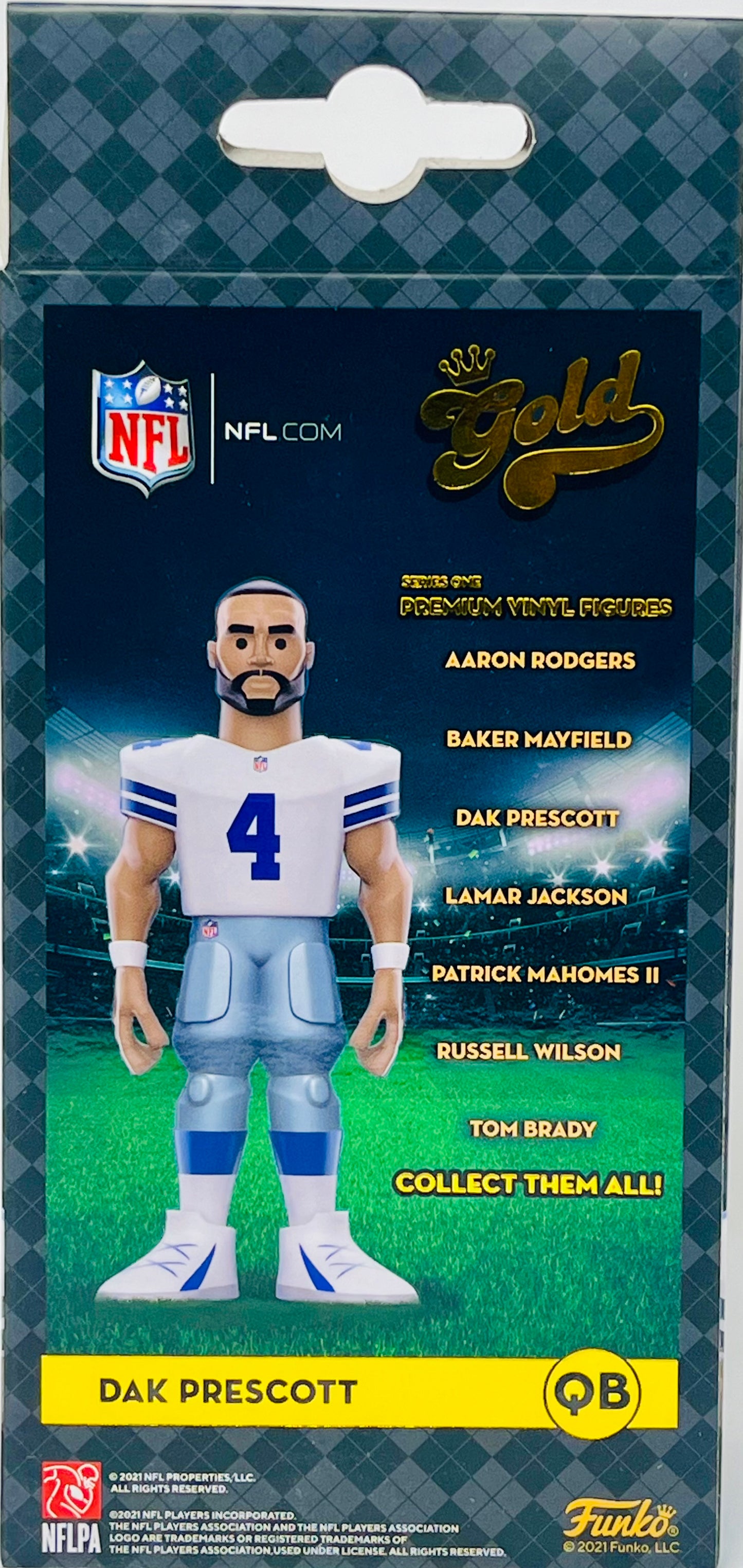 Funko Vinyl Gold NFL Football Dallas Cowboys Home Dak Prescott 5 in. figure