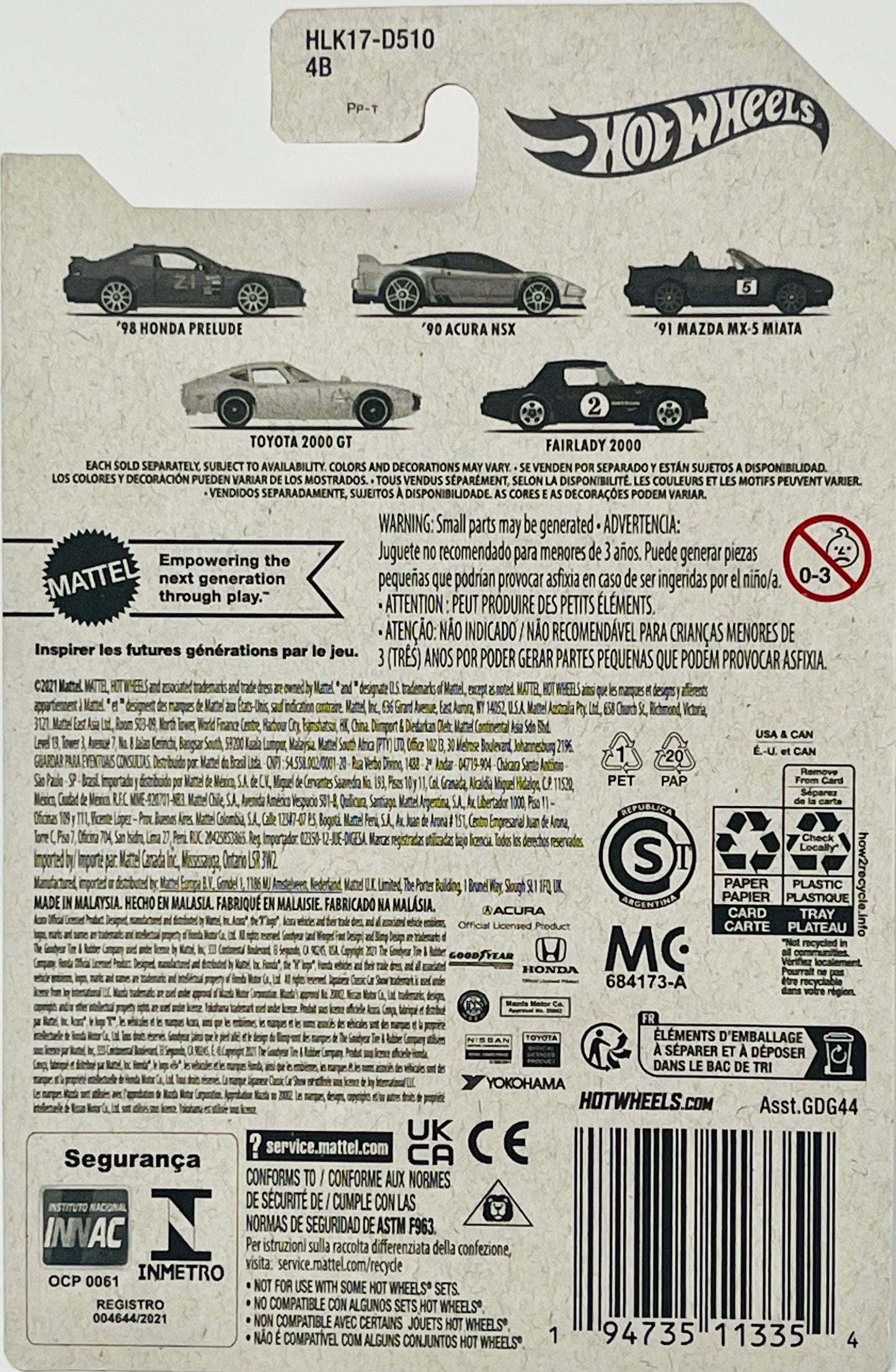Hot Wheels Japanese Classics Series 91 Mazda MX-5 Miata #3/5