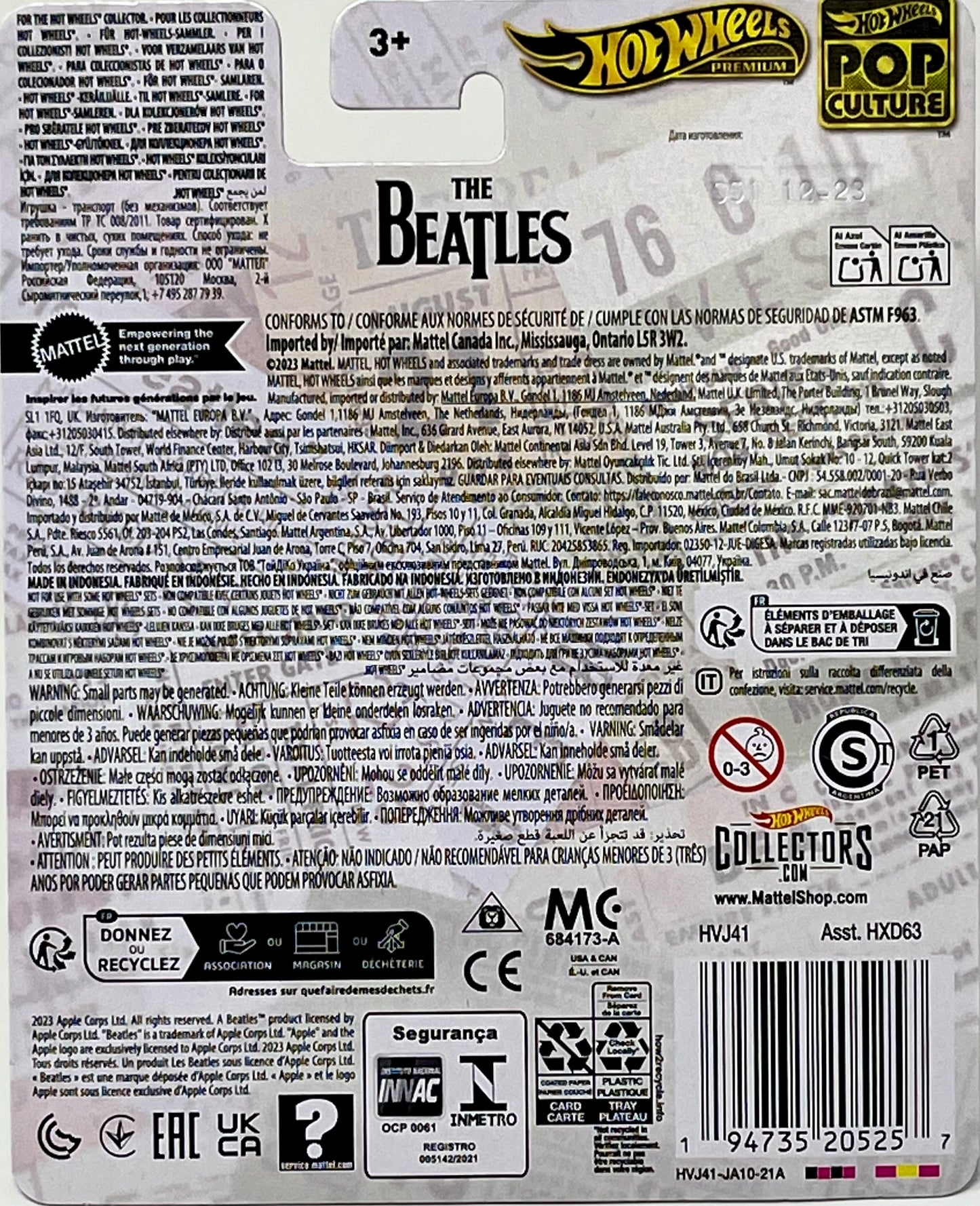 2024 Hot Wheels Premium Pop Culture The Beatles Hiway Hauler 1:64