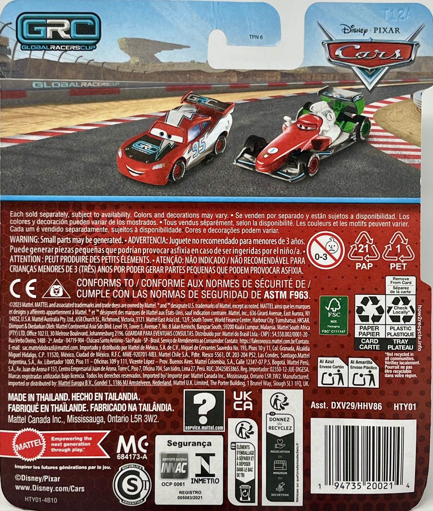 Disney Pixar Cars Francesco Bernoulli Global Racers Cup 1:55 Scale Die-Cast Car