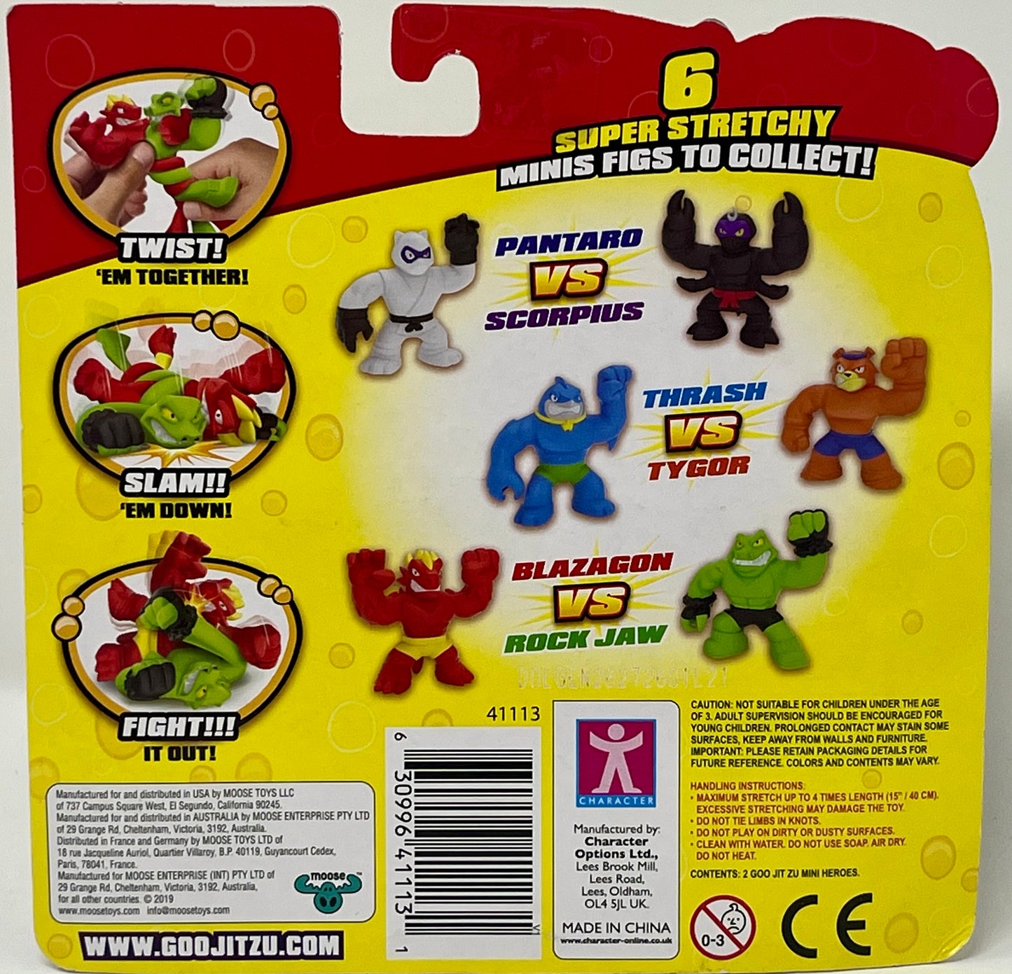 Heroes of Goo Jit Zu Minis Thrash VS Tygor 2 Pack Stretch Squish Fight